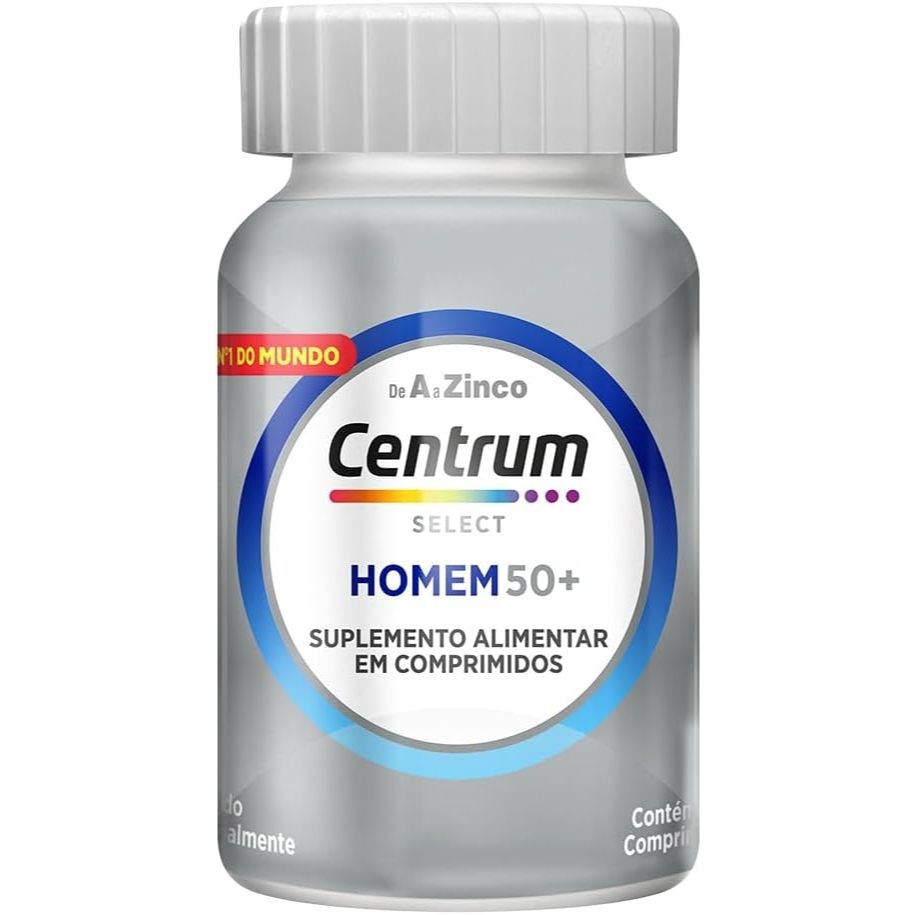 Centrum Multivitaminico Homem 50 + de A a Zinco, Frasco com 60 Comprimidos