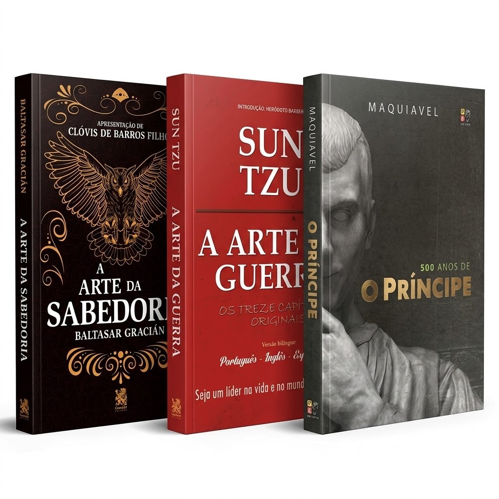 Kit O Príncipe + A Arte Da Guerra Sun Tzu + A Arte da Sabedoria - 3 Livros