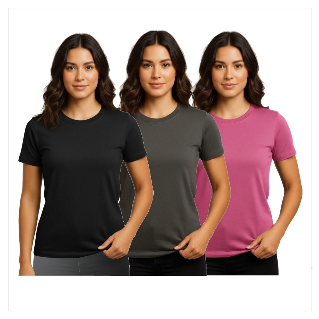 Camiseta feminina academia fit treino  proteção uv básica leve dri preta camisa