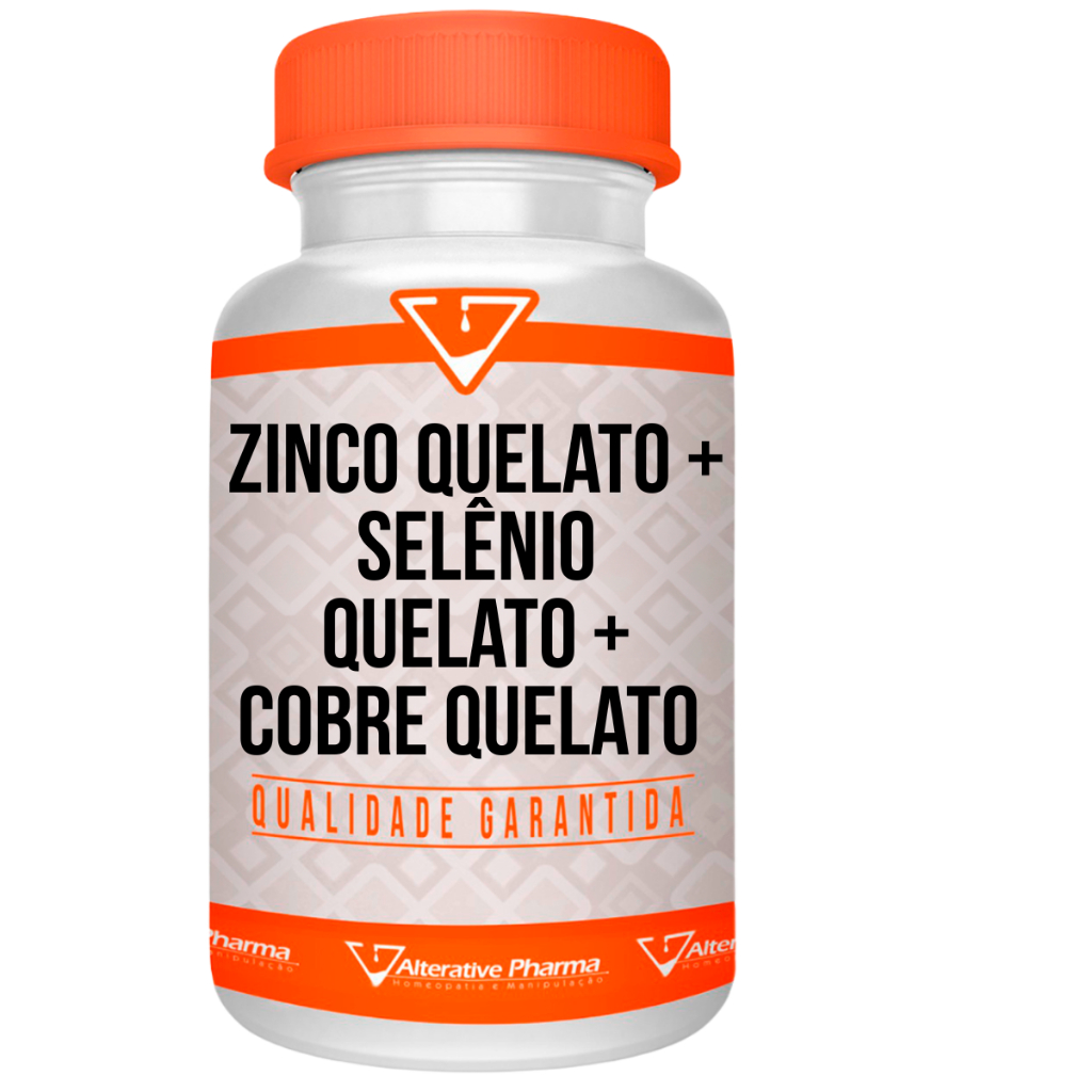 Zinco Quelato 30Mg + Selênio Quelato 100Mcg + Cobre Quelato 1Mg 120 Cápsulas