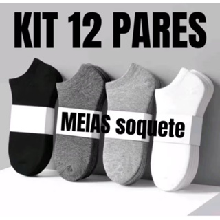 Kits de Meias Soquete Masculina e Feminina Unissex Qualidade Premium em Oferta na Shopee