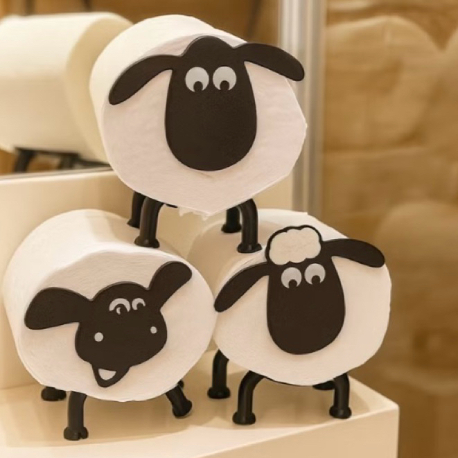Trio de Ovelhinhas Decorativas Porta Papel Higiênico – Banheiro Divertido