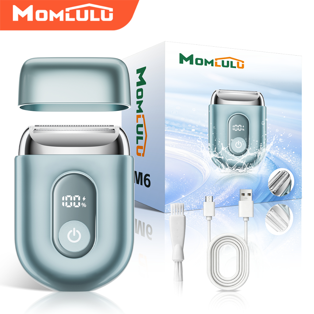 MOMLULU Navalha 3 Depilador Eletrico Feminino Removedor De Pelos Sem Fio Para Biquíni E Corpo Facial  Uso Umido E Seco