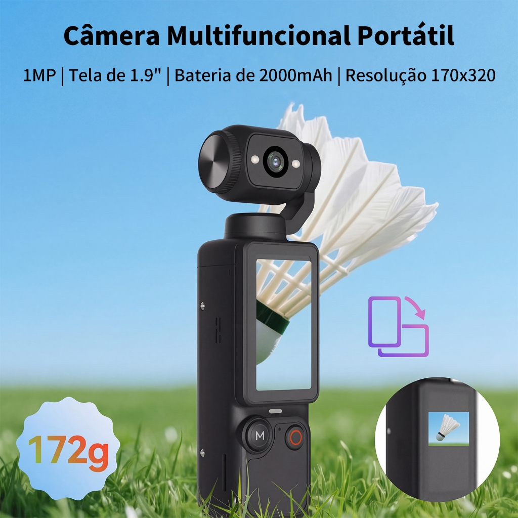 Câmera Multifuncional Portátil 1.9
