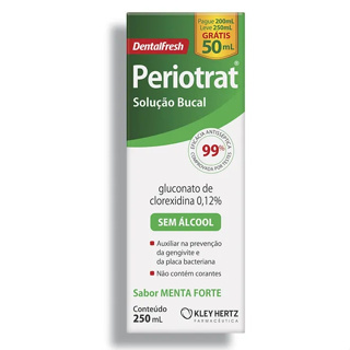 Periotrat Enxaguante Bucal Menta Forte Sem Alcool 250ml em Oferta na Shopee