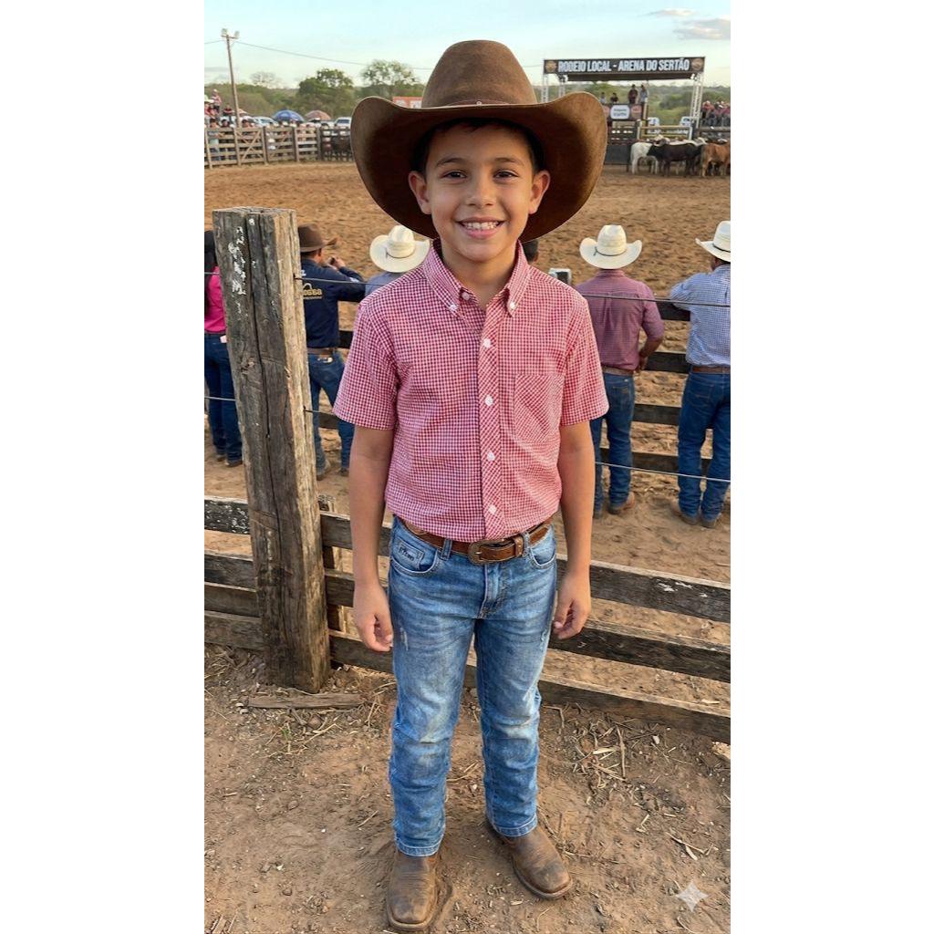 Camisa Xadrezinho Country Curta Festa Junina Quadrilha Pecuária Rodeio Vaquejada Cavalgada