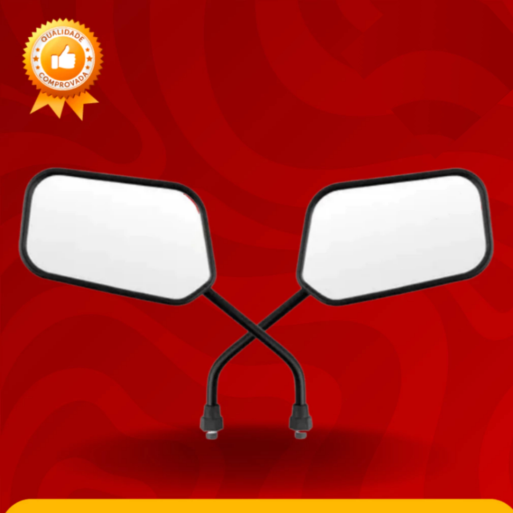 Par Retrovisor Espelho Rosca Mod. Padrão Hond Titan Fan 125/150