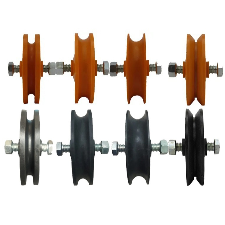 Roldana De Nylon Com Rolamento 3 Polegadas 76,3mm Canal V. U8MM ,1/2 E 5/8 Laranja ou Preto 1 Un