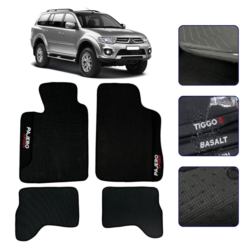 Jogo de Tapete Para Pajero Sport 2010 2011 2012 2013 a 2018 Kit Automotivo Carro 4 peças