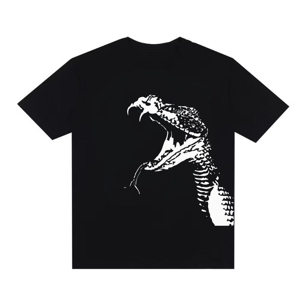 Camiseta Streetwear Estmapada Camisa Oversized Cobra Gótica Gangster Emo Rap Rapper Y2K Qualidade Premium Algodão 26.1