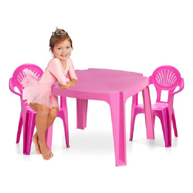 Mesa Infantil Educativa Com 2 Cadeiras Para Meninos Meninas