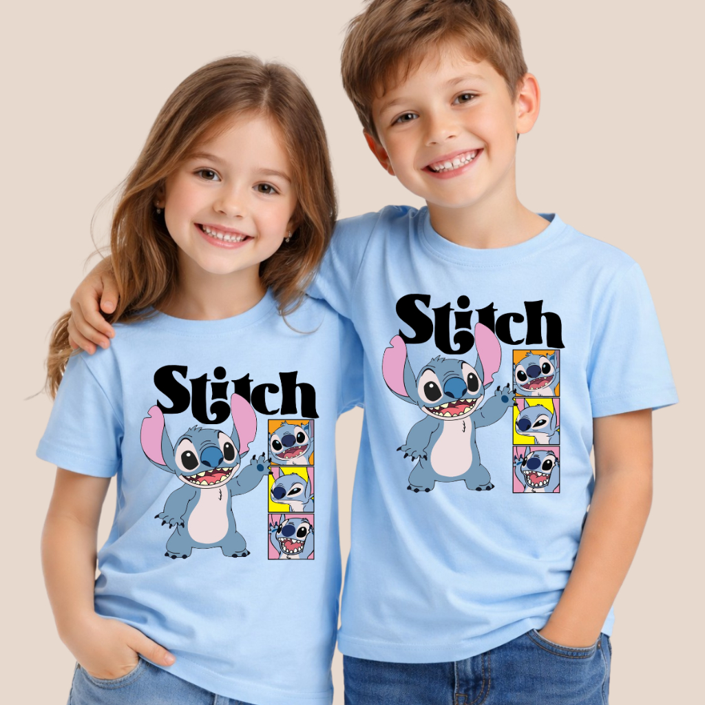 Camiseta Stitch Infantil Menina Juvenil Feminina 100% Algodão Confortável e Estilosa Oferta