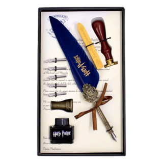 KIT Especial Caneta Tinteiro Harry Potter C/ Pena Nanquim Sinete Cera/Caixa de Presente Aniversario