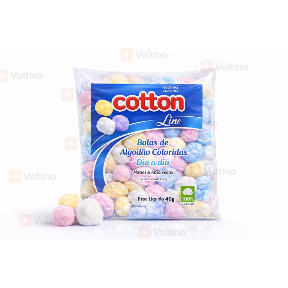 Kit algodão bola colorido com 20, 10, 5 OU 3 Pacotes Cotton- cada pacote 40g, macio. super oferta em promoção!