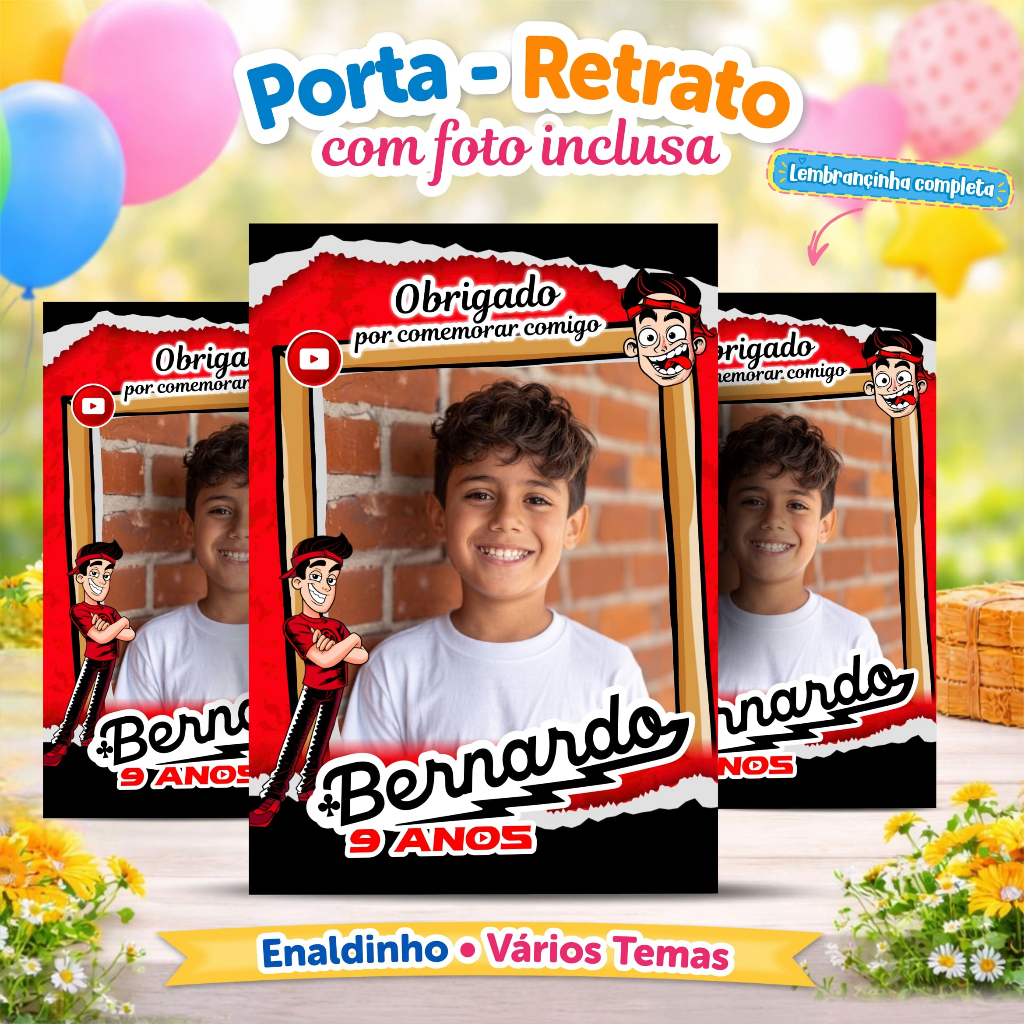 ✨ Porta-Retrato Personalizado com Foto Enaldinho –  Porta Retrato Lembrancinha de Aniversário ✨