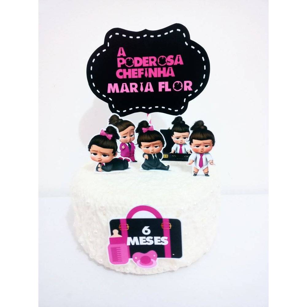 Topo Topper Tag para Bolo Poderosa Chefinha Personalizado