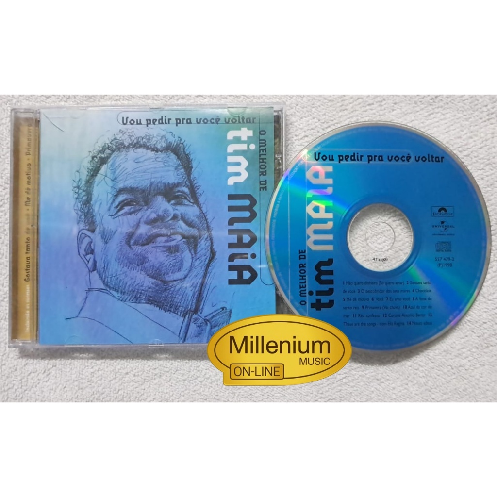 CD Tim Maia  O Melhor De Tim Maia  Vou Pedir Pra Você Voltar 1998 Original Gravadora Colecionador Ótimo Estado