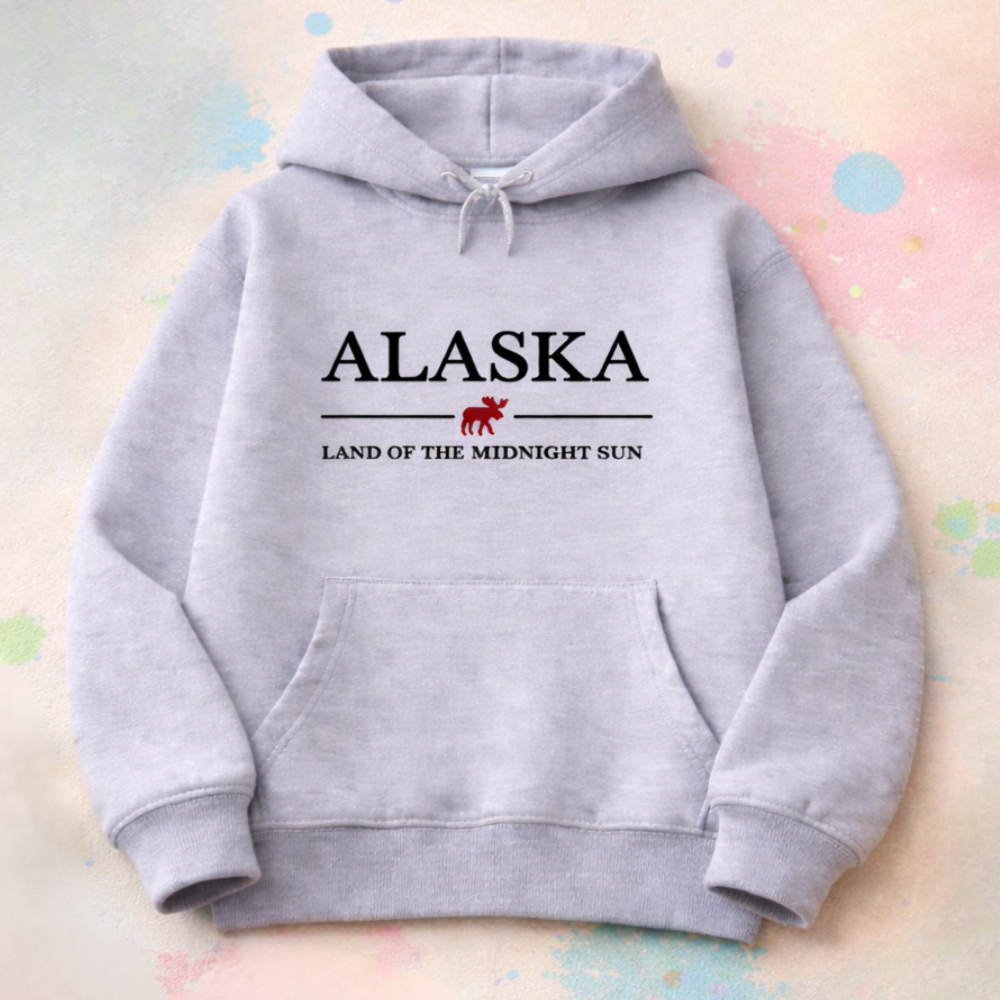 Moletom Infantil Canguru Alaska Estampado Unissex Flanelado Inverno Confortável Premium