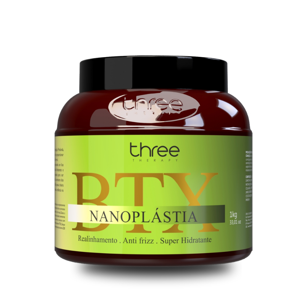 Redutor de Volume Btx Nanoplastia Pantovin Realinhamento Capilar Three Therapy 1kg