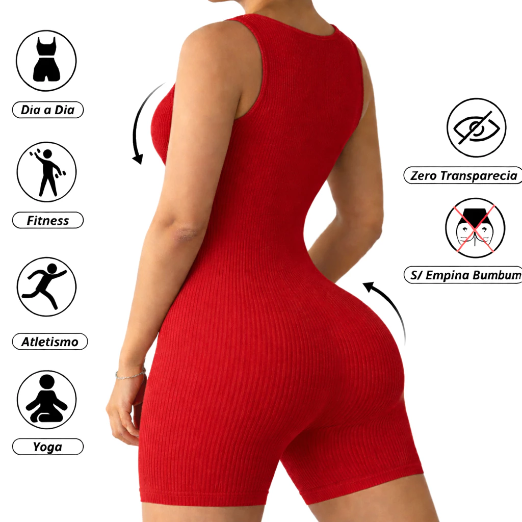 Macaquinho feminino academia fitness canelado premium, conforto,estilo , tendencia 2026 — imagem 1