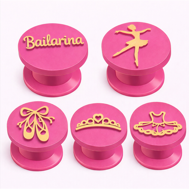 Kit Carimbo Marcador Brigadeiro BAILARINA Molde Festa Confeitaria Aniversário Doces