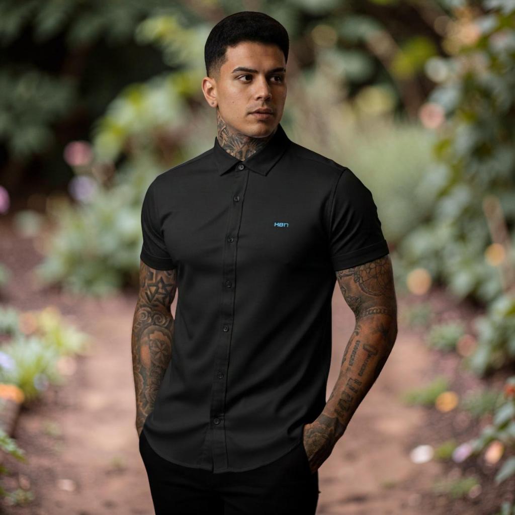 Camisa Masculina de Viscose com Elastano - Casual Confortável com Estilo Social | Jani Modas