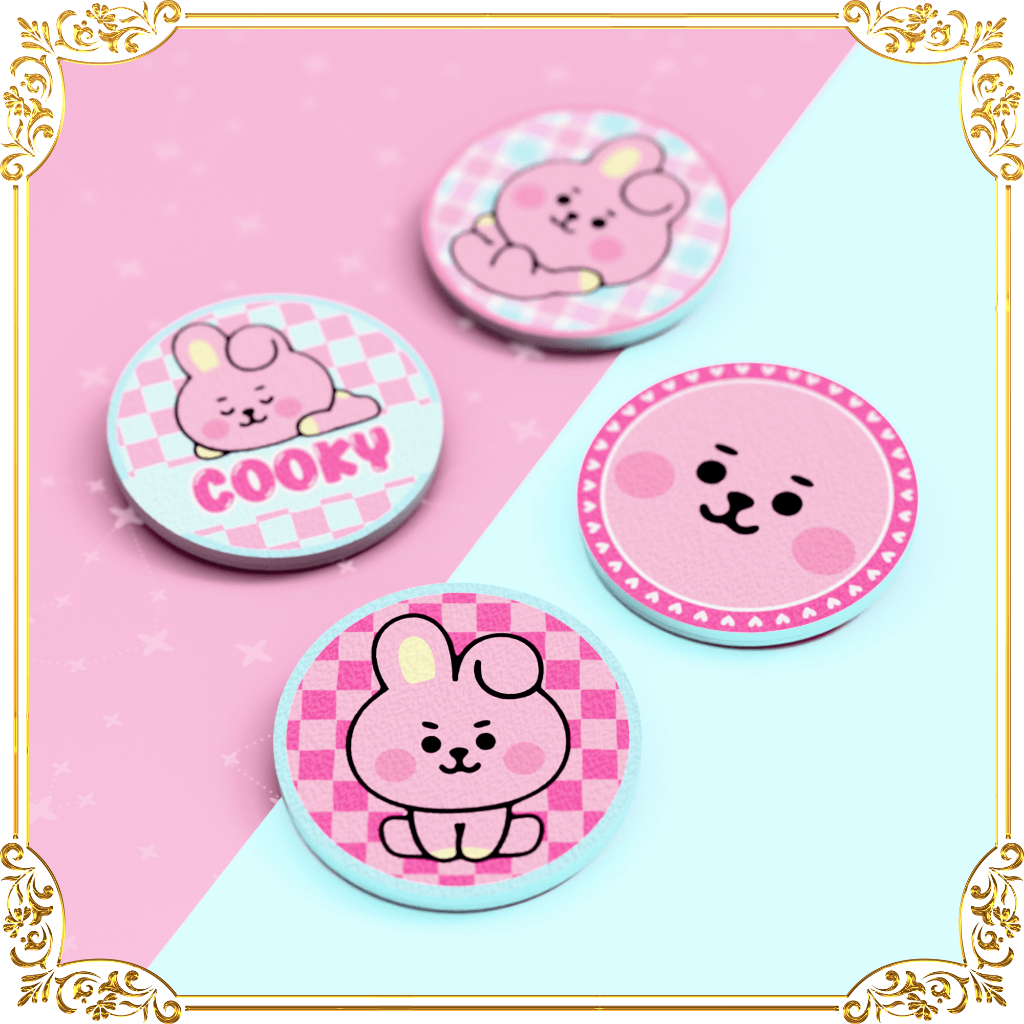 Bottons Premium Baby Cooky ✨– KPOP Fofo Idol Coreano Kawaii BTS BT21 Army Decoração Prova d'Água