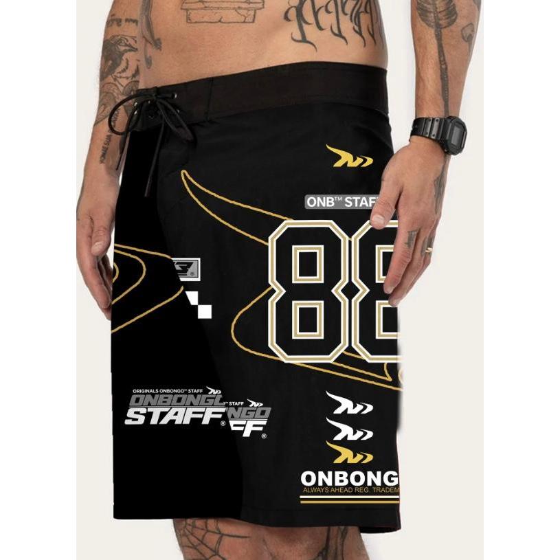 Bermuda de surf Masculina estampada no tecido elastano