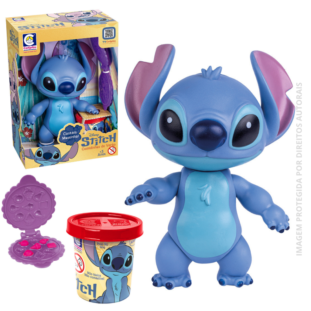 Boneco Stitch Comidinha De Verão Massinha Disney Cotiplas Brinquedo