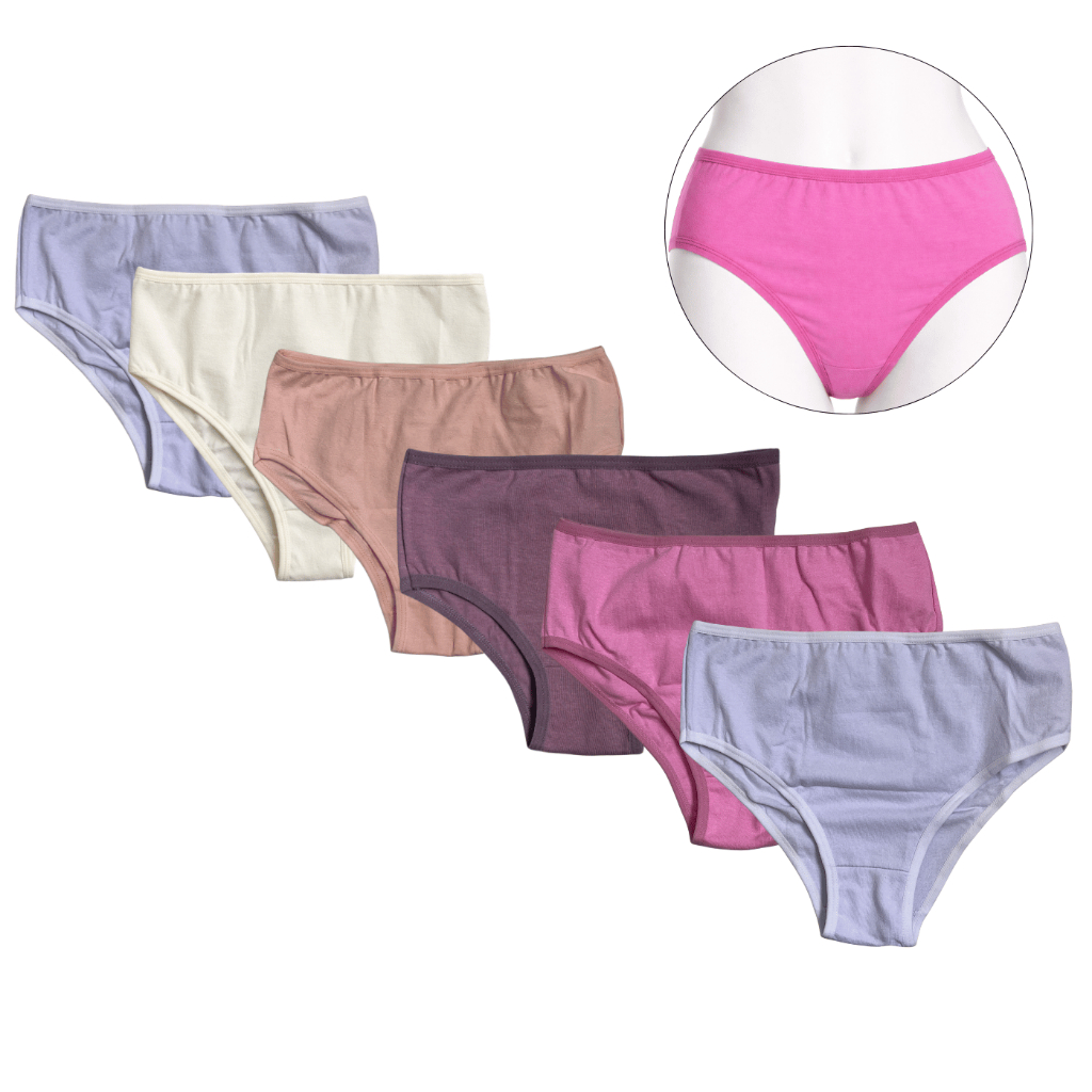 Kit 3, 6, 9 e 12 Calcinhas Kellynha Lisas Infantil Juvenil 96% Algodão e 4% Elastano Confortável