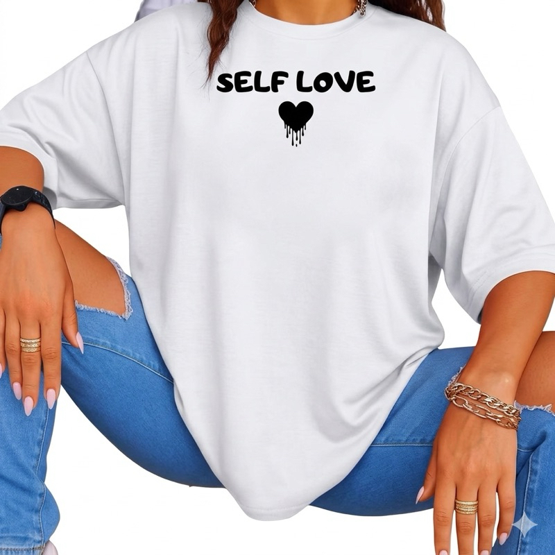 Camiseta Feminina Streetwear Oversized Algodão Premium Não Transparente Academia Treino Dia a Dia Estilosa Envio Rápido