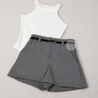 Conjunto Body Regata + Short com cinto Alfaiataria Look Casual - ENVIO IMEDIATOO!!!