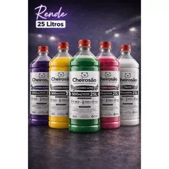 KIT COM 5 DESINFETANTES CONCENTRADOS - 500ML FAZ 25 LITROS CADA - VARIAS FRAGRÂNCIAS