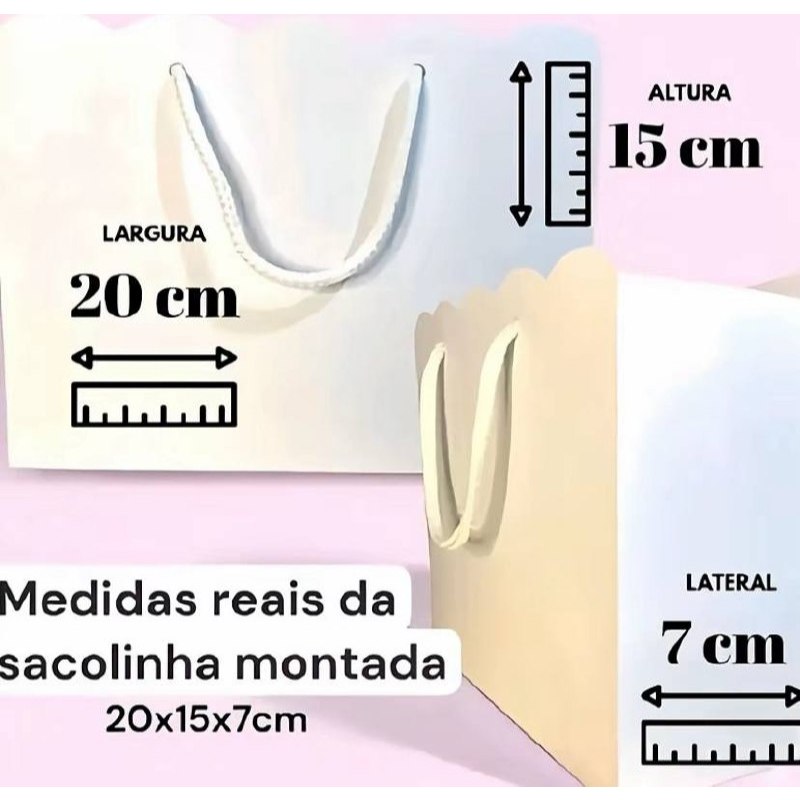 Sacolinhas Personalizadas Lembrancinhas de Festa Aniversário Infantil Vários Temas Papel Offset