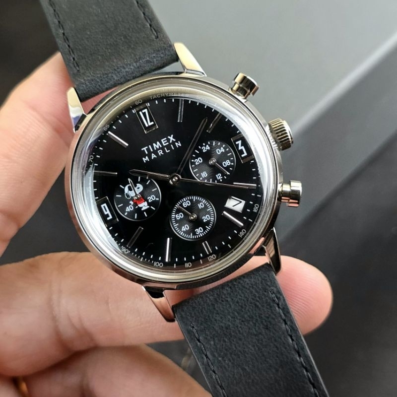 Relógio Timex Marlin Chronograph 40mm Peanuts Snoopy Joe Cool TW2Y48500