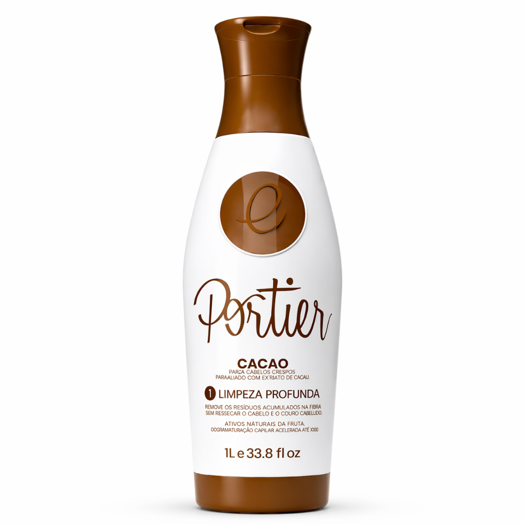 SHAMPOO ANTI-RESÍDUOS CACAO - PORTIER 1L | LIMPEZA PROFUNDA | PURIFICANTE