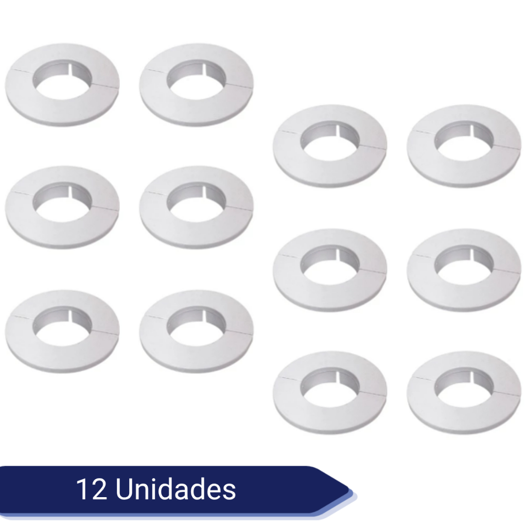 ACABAMENTO CIRCULAR PARA TUBULAÇÃO E FIAÇÃO - 12 UNIDADES em Oferta na Shopee