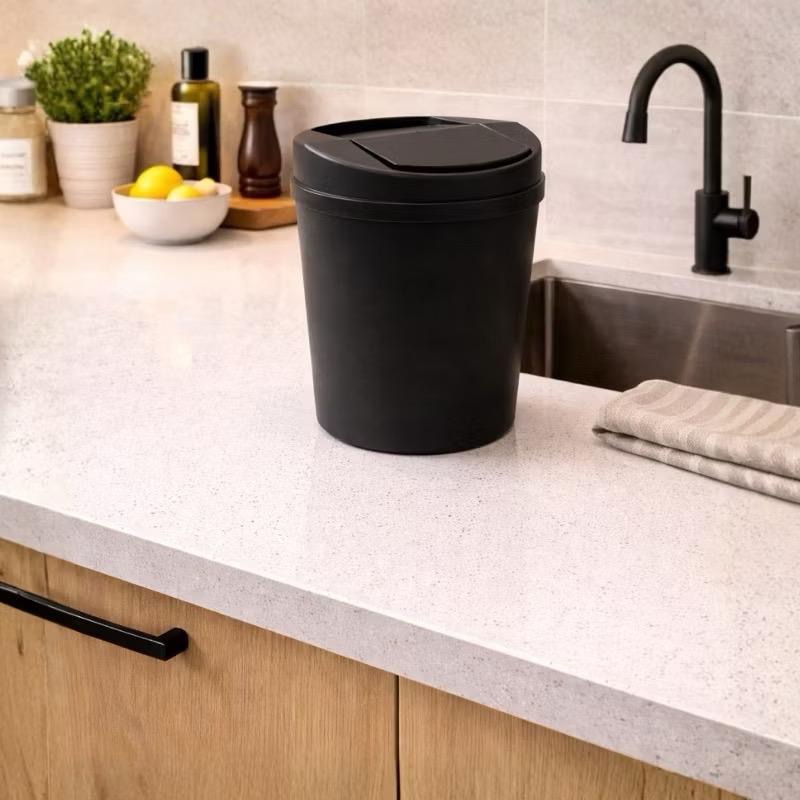 Lixeira 5 Litros com Tampa Basculante Lixeira para Banheiro Escritório e Cozinha