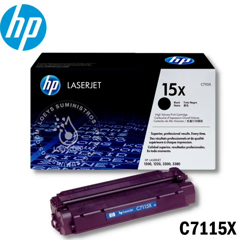 Toner HP 15X C7115X Alto Rendimento 4.500 Páginas | 1200 1220 3380