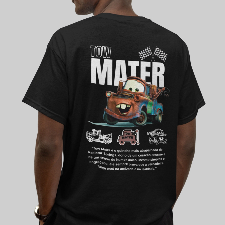 Camiseta Juvenil Infantil Carros Tow Matte Filme Mcqueen unissex 100% Algodão