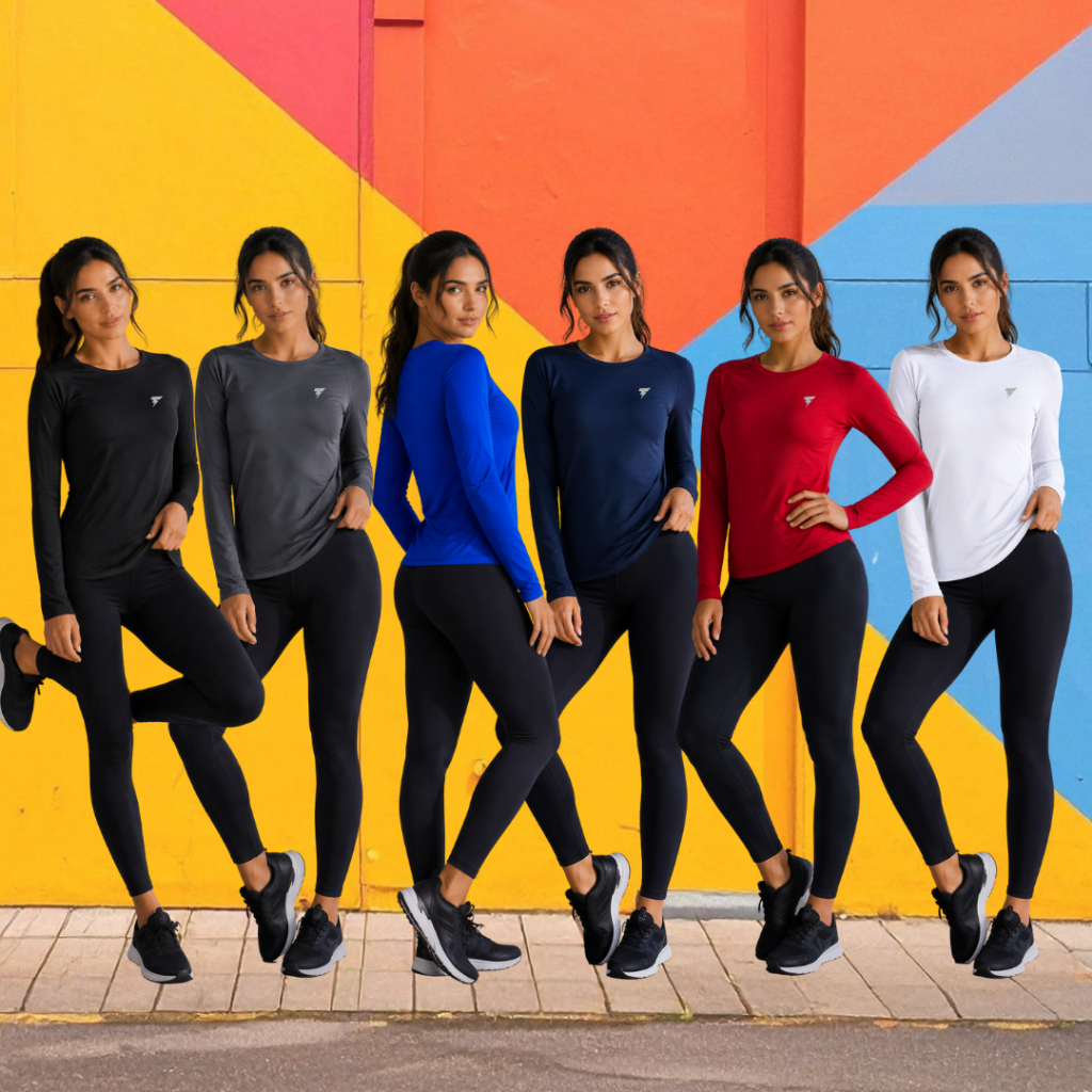 Blusa Térmica Feminina Uv Camisa Manga Longa Segunda Pele Básica