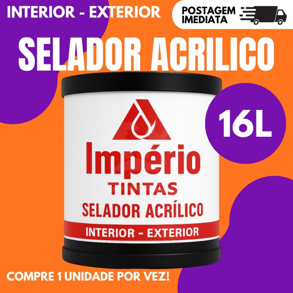 Selador Acrilico Impermeável Profissional Interno Externo Parede Branco Premium Imperio das Tintas