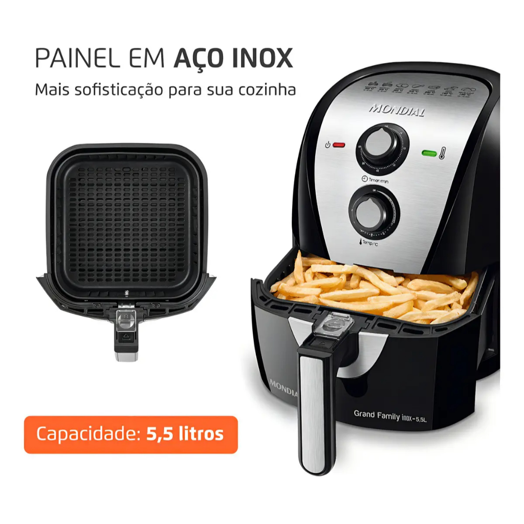 Fritadeira Elétrica Mondial Grand Family 5,5l Af-55i 1900W 220v
