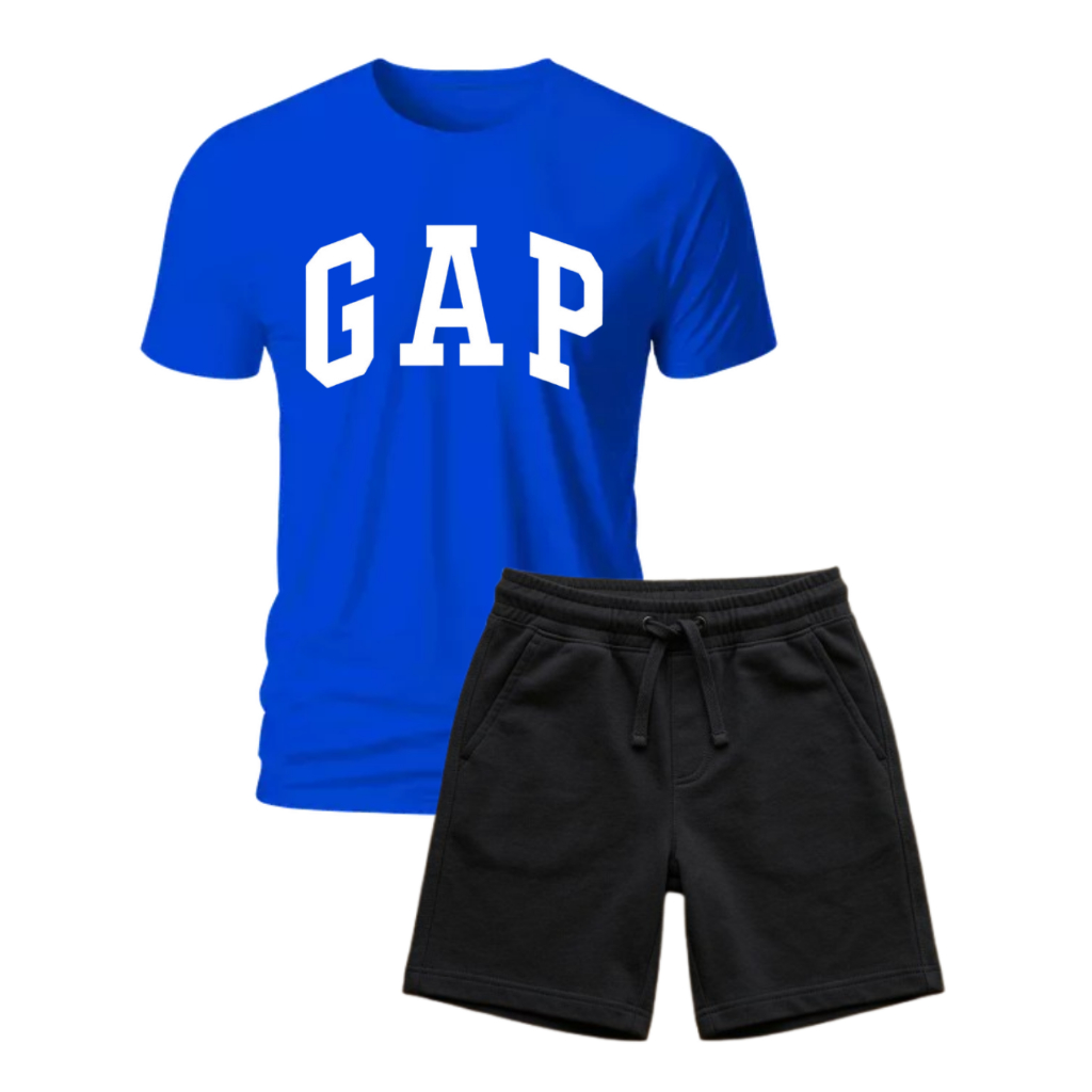 Kit Camiseta e Bermuda Menino Infantil GAP em Algodão