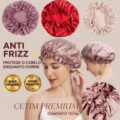 Kit 6/12/24 Unidades Touca de Cetim Anti Frizz