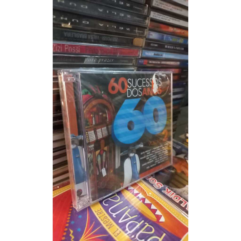 cd (Lacrado) 60 sucessos dos anos 60 Vol 2 -Duplo - Elvis presley The platters Paul Anka Bee Gees Tina Turner james brow