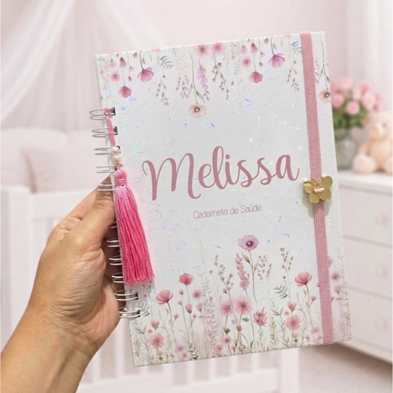 Caderneta de Vacinação Personalizada com Nome | Caderneta de Saúde do Bebê | Atualizada SUS | Menina