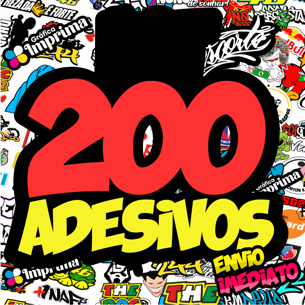 200 Adesivos Bike Moto Capacete Prova D'água Novos Modelos