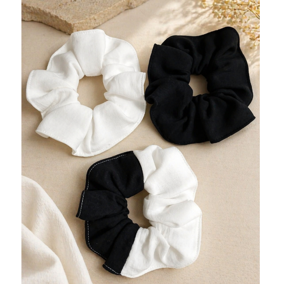 Kit 04 Xuxinhas para Cabelo | Scrunchie  | Frufru artesanal | Rabicó de Tecido