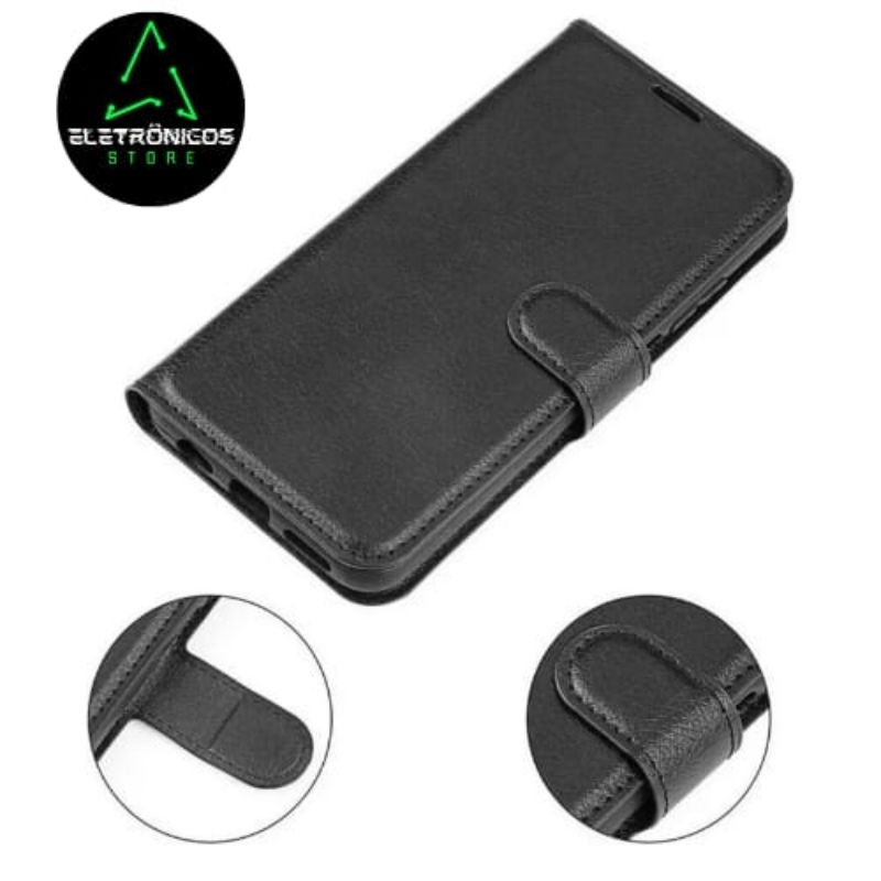 Kit Capa Carteira Couro Flip+ película 3D Vidro Samsung Galaxy A07 — imagem 2 de 2